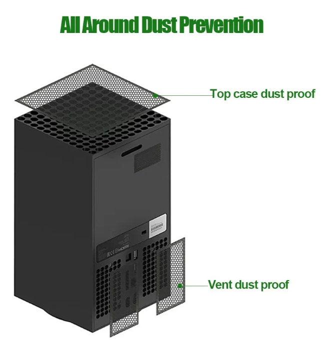 Kit 2 Filtros Anti Polvo Para Consola Xbox Series X Agarre-6