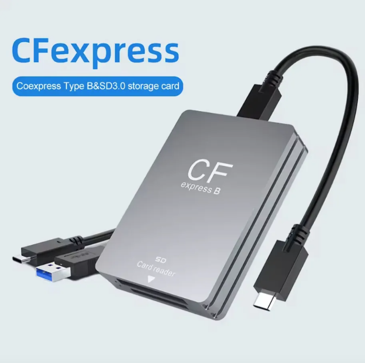 Lector 2 En 1 Sd Cfexpress Tipo B Usb c Para Android Y Pc Gris Oscuro-2