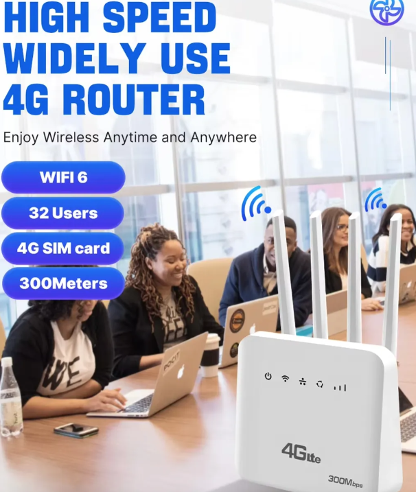 Modem Router 4g Wifi 6 Liberado 300mbps Rj45 4 Antenas Blanco-8