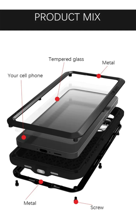 Carcasa Armadura Blindada Love Mei Para Samsung Galaxy S24 FE-6