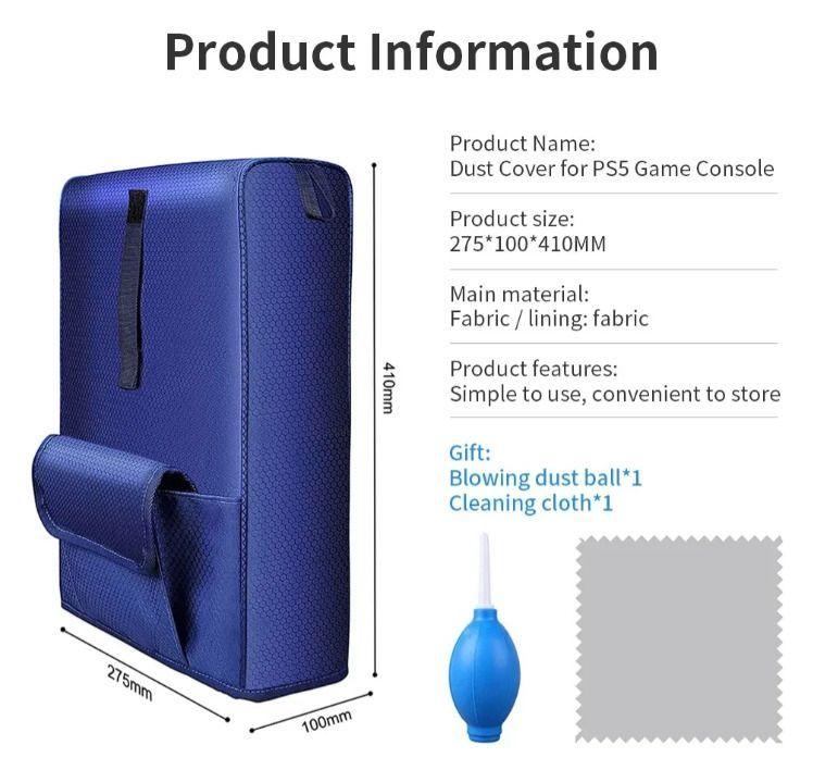 Funda Consola Ps5 Cubierta Antipolvo Resiste Compartimiento-3