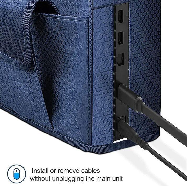 Funda Consola Ps5 Cubierta Antipolvo Resiste Compartimiento-7