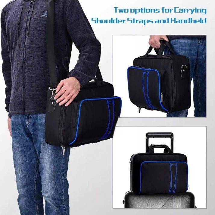 Bolso Antigolpes Viaje Compartimiento Para Consola Ps5-5