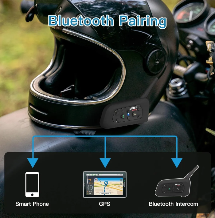 Intercomunicador De Motocicleta Ejeas V6 Pro Bluetooth-4