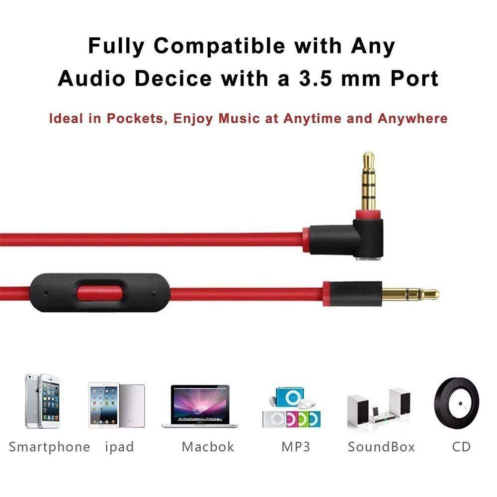 Cable Repuesto Auxiliar Con Microfono Para Audifonos Beats-5