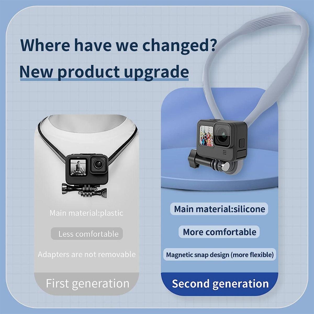 Soporte De Cuello Telesin Para Gopro Max, 12, 11, 10, 9-5