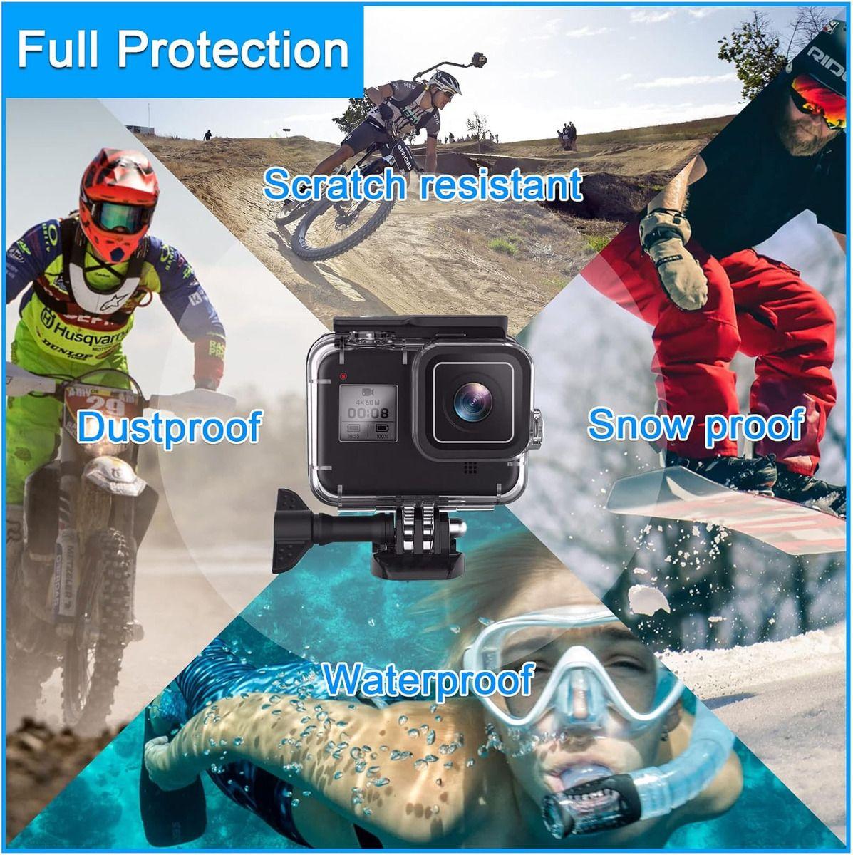 Carcasa Sumergible Impermeable Para Gopro Hero 8 Black (60m)-4