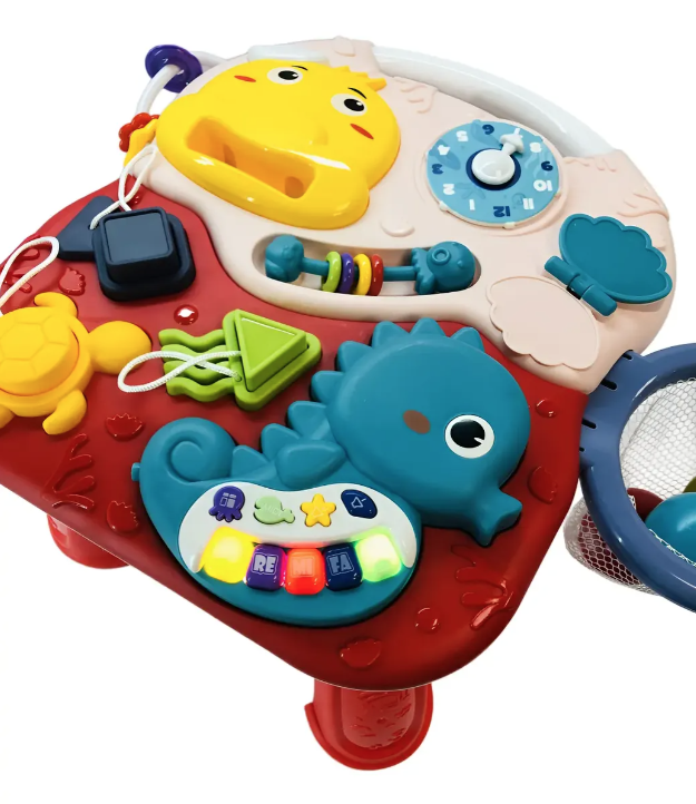 Mesa Actividades Bebe Didactica Musical Juguete Juego 2 en 1 Rojo-3