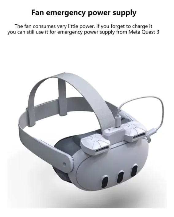 M scara Ventilador Vr Para Meta Quest 3 Interfaz Transpirable-2