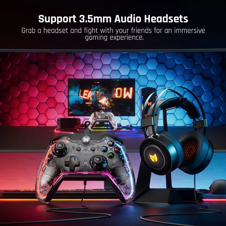 Joystick Mando Bigbig Won Rainbow S Para Pc W10 11 Nintendo Transparente-3