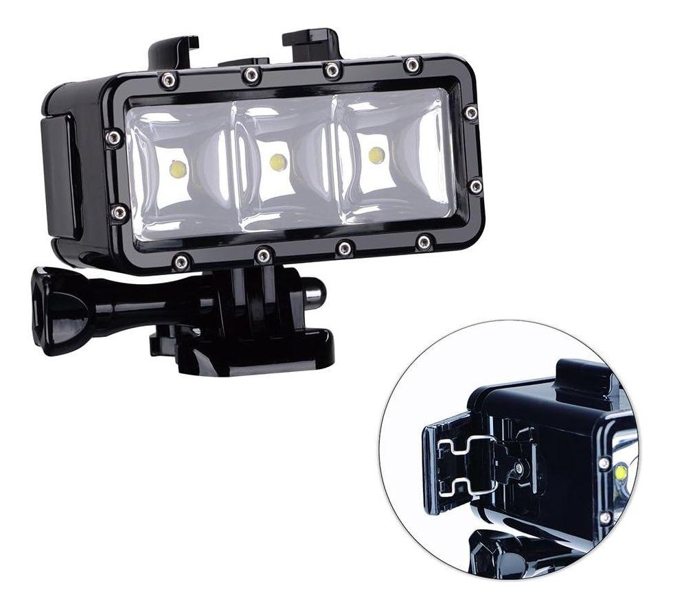 Foco Led Sumergible Para Gopro Hero 12 11 10 9 Max Potente-3