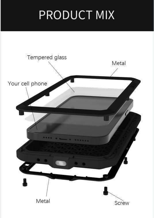 Carcasa Blindada Love Mei Armadura Para iPhone 15 Pro Max-2