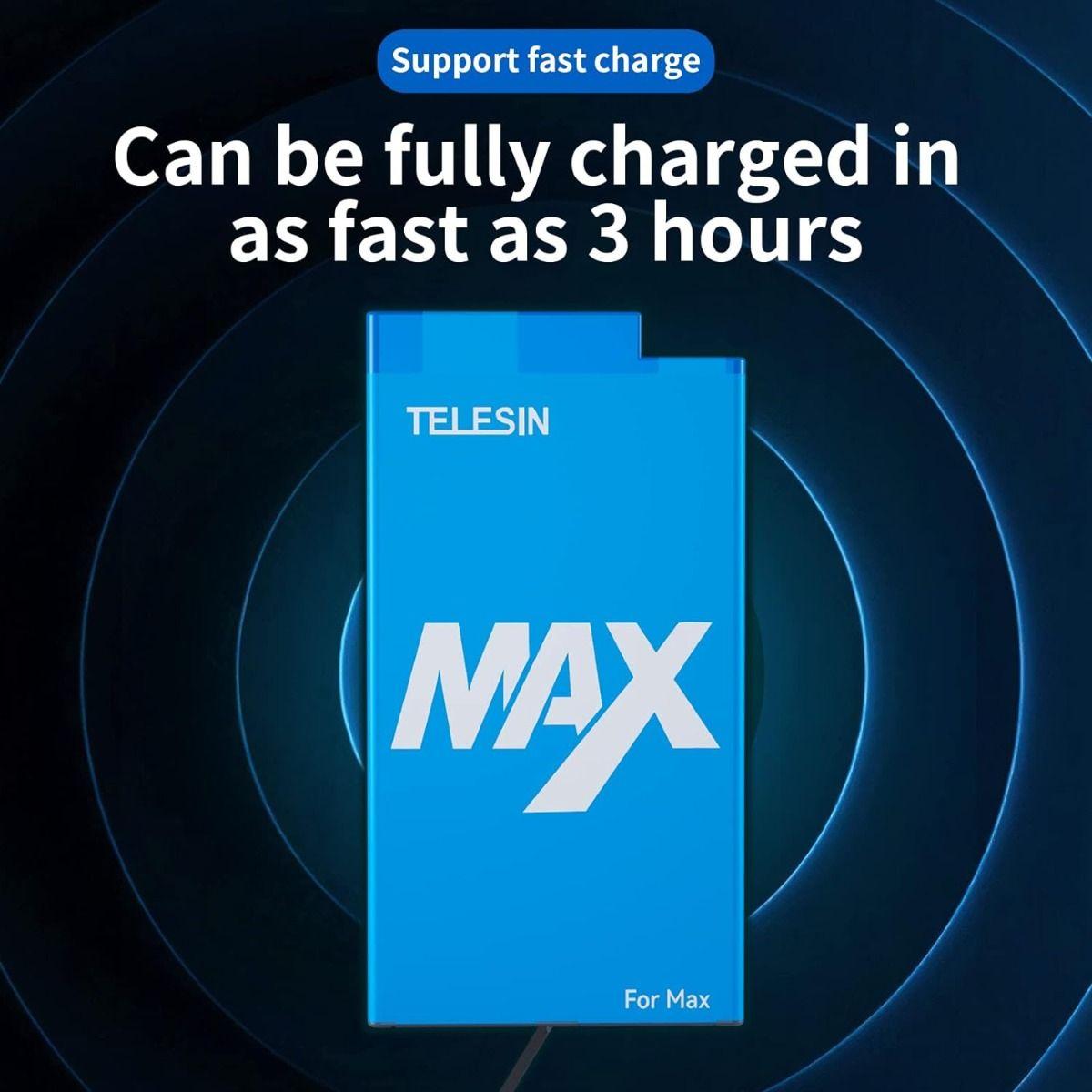 Batería Para Gopro Max (1600mah) Telesin Nueva-5