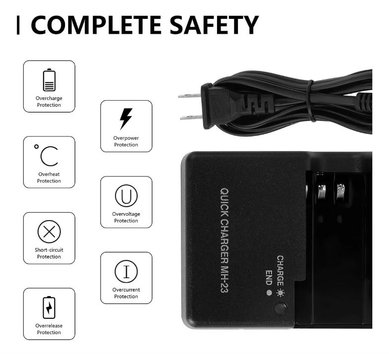 Cargador Mh-23 Batería Enel-9a Para Nikon D60 D3000 D5000-3