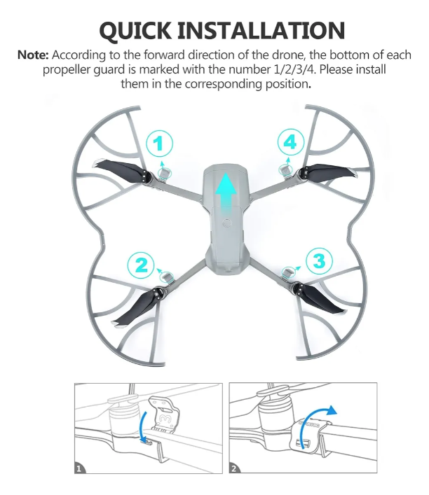 Protector De H lices Para Drone Dji Air 2s Mavic Air 2 Gris-2