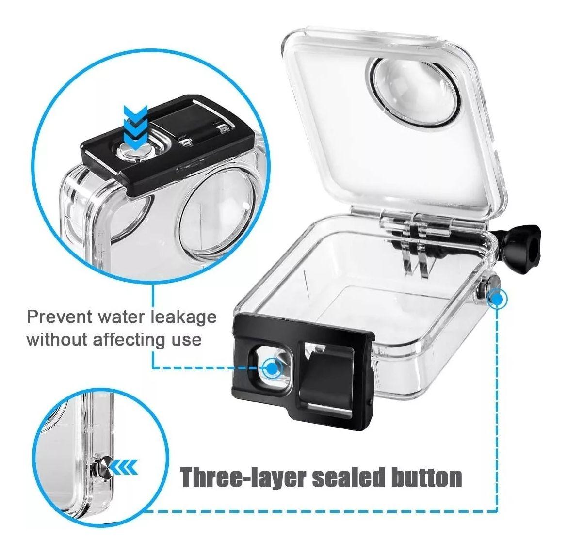 Carcasa Sumergible Para Gopro Max Carcasa 360 (20m) Firme-4