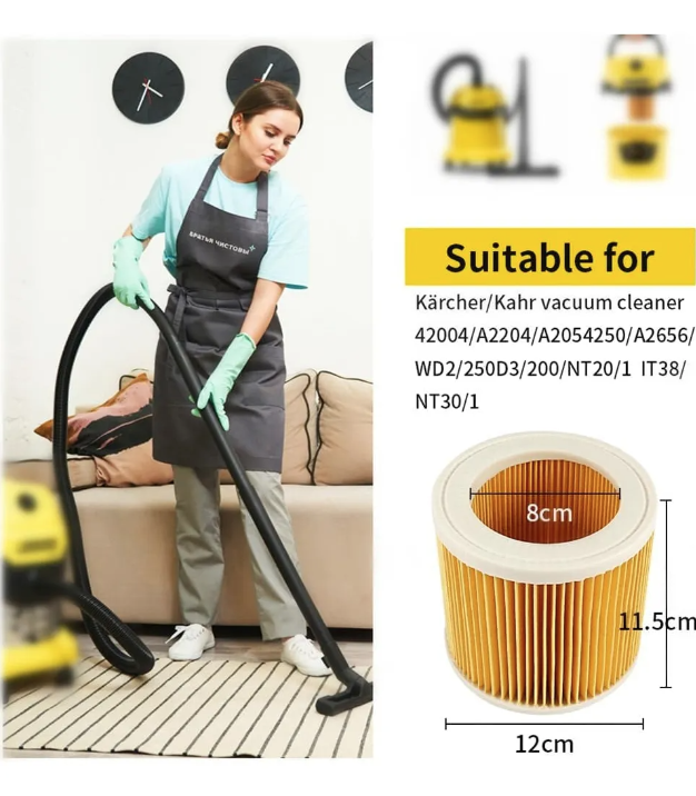 Filtro Para Aspiradora Karcher Wd mv Wd2 Wd3 P Se4001 Nt20 1-6