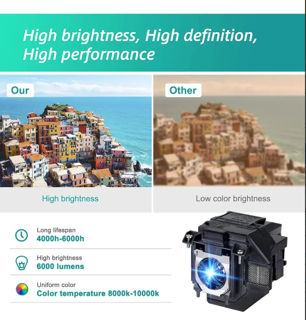 L mpara Proyector Epson Para Powerl S41 X41 S42 elplp96-3