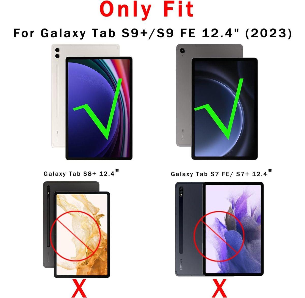 Carcasa Smart + Lámina Papel Para Galaxy Tab S9 Plus 12,4-2