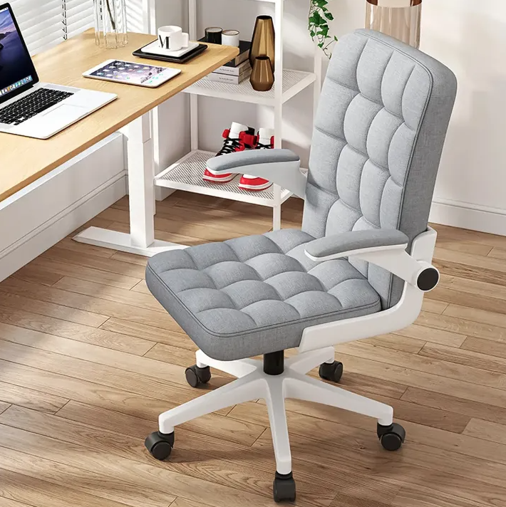 Silla Oficina Ergon mica Tela Gris Con Apoyabrazos Ajustable-6