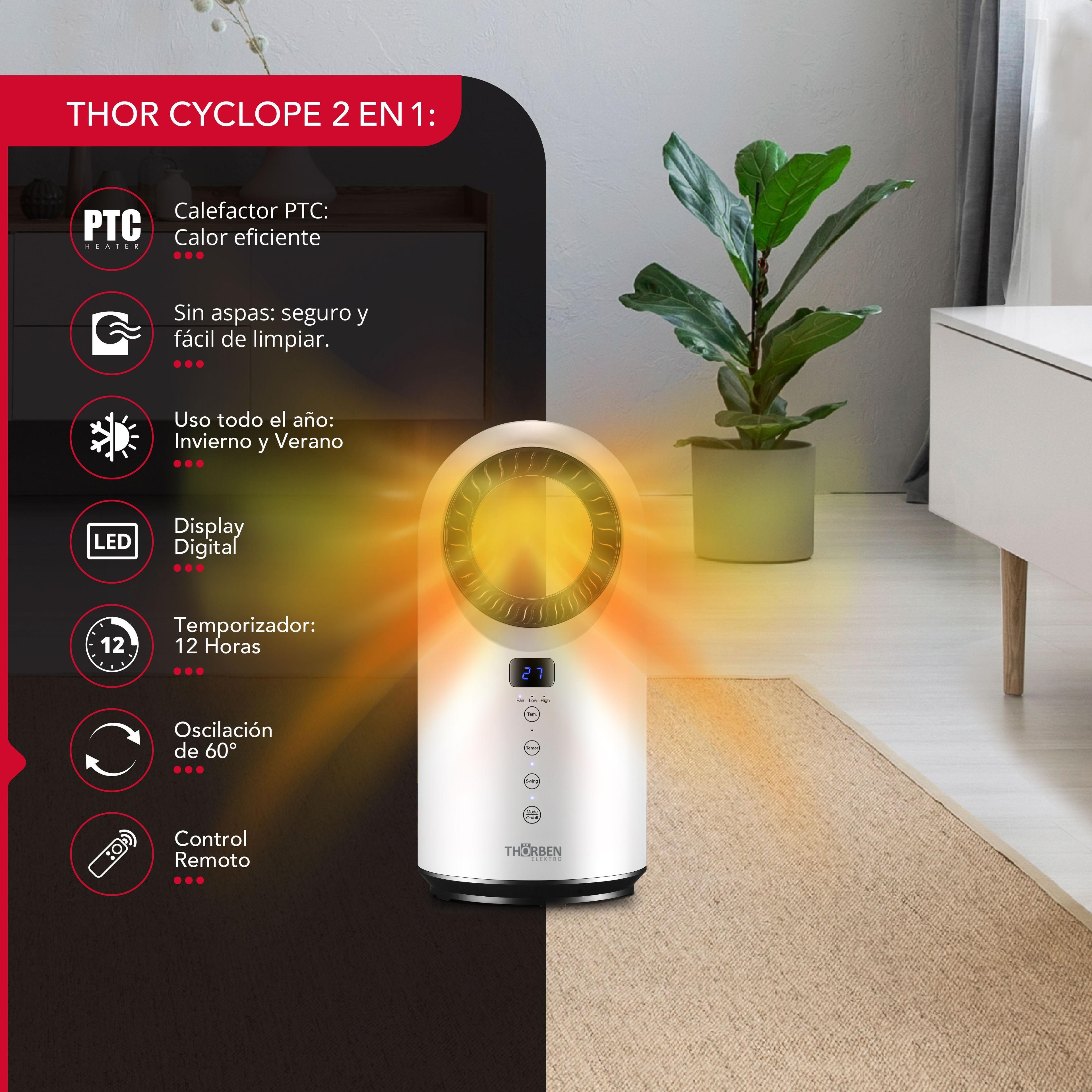 Ventilador & Calefactor sin Aspas Thor Cyclope 2en1-1
