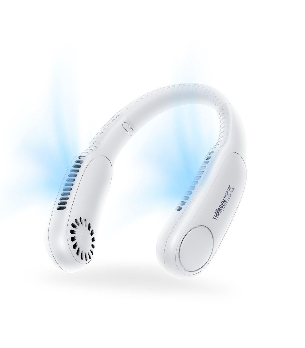 Ventilador Cuello Inalámbrico Blanco USB Thor Neck Fan White-1