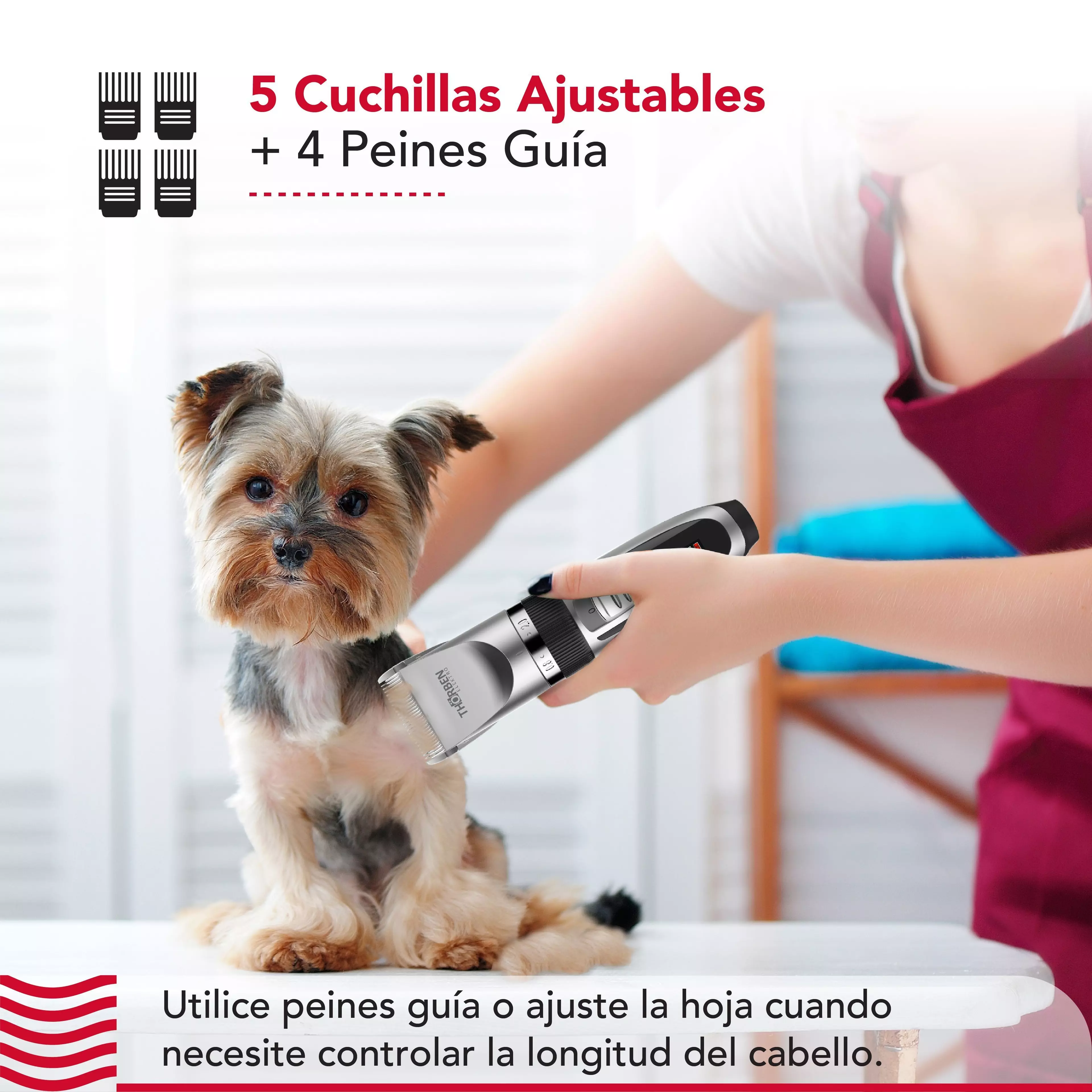 Máquina Corta Pelo Thor Cordless Usb Pet Clipper-5