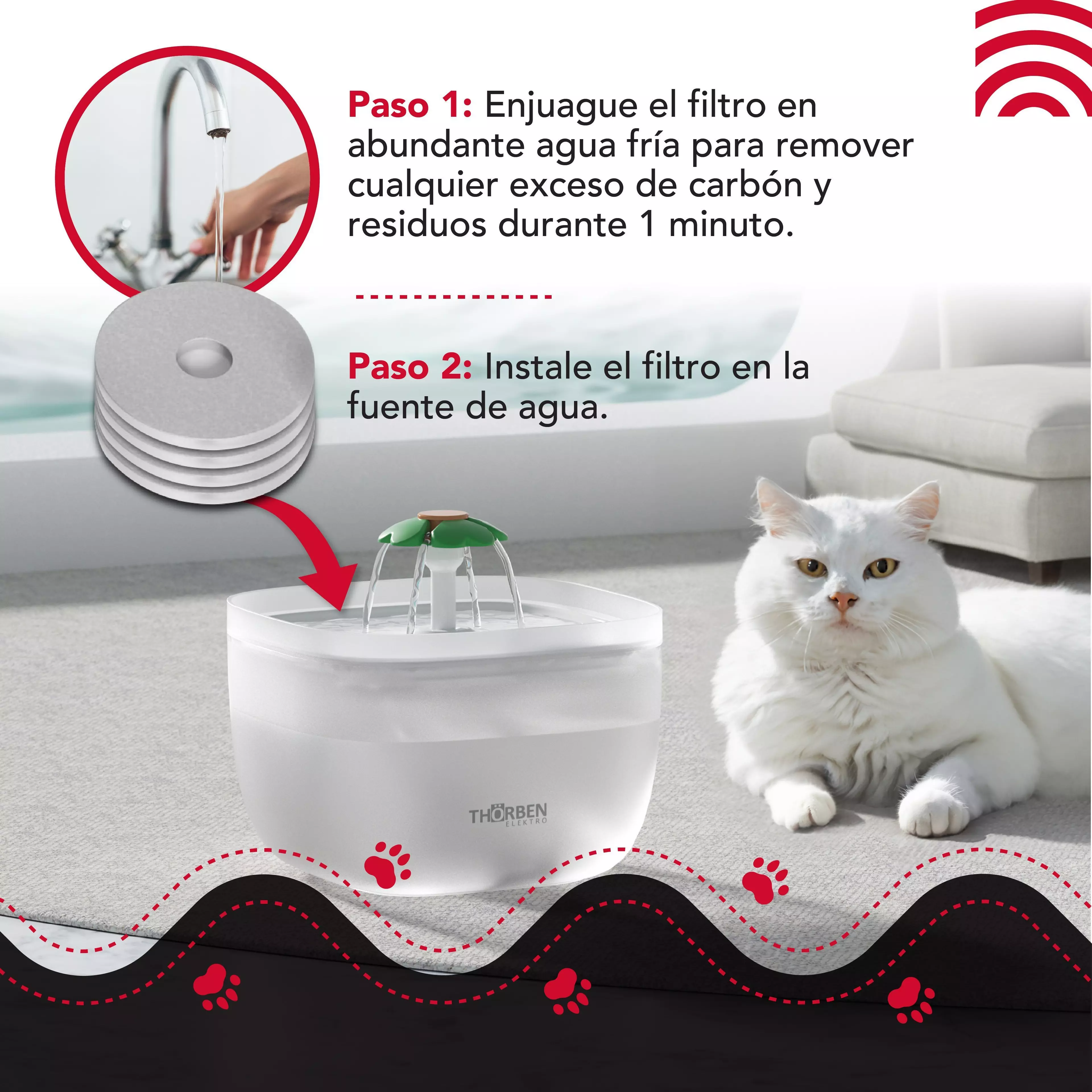 Filtro fuente de Agua Thor 4 Filter Water Fountain-2
