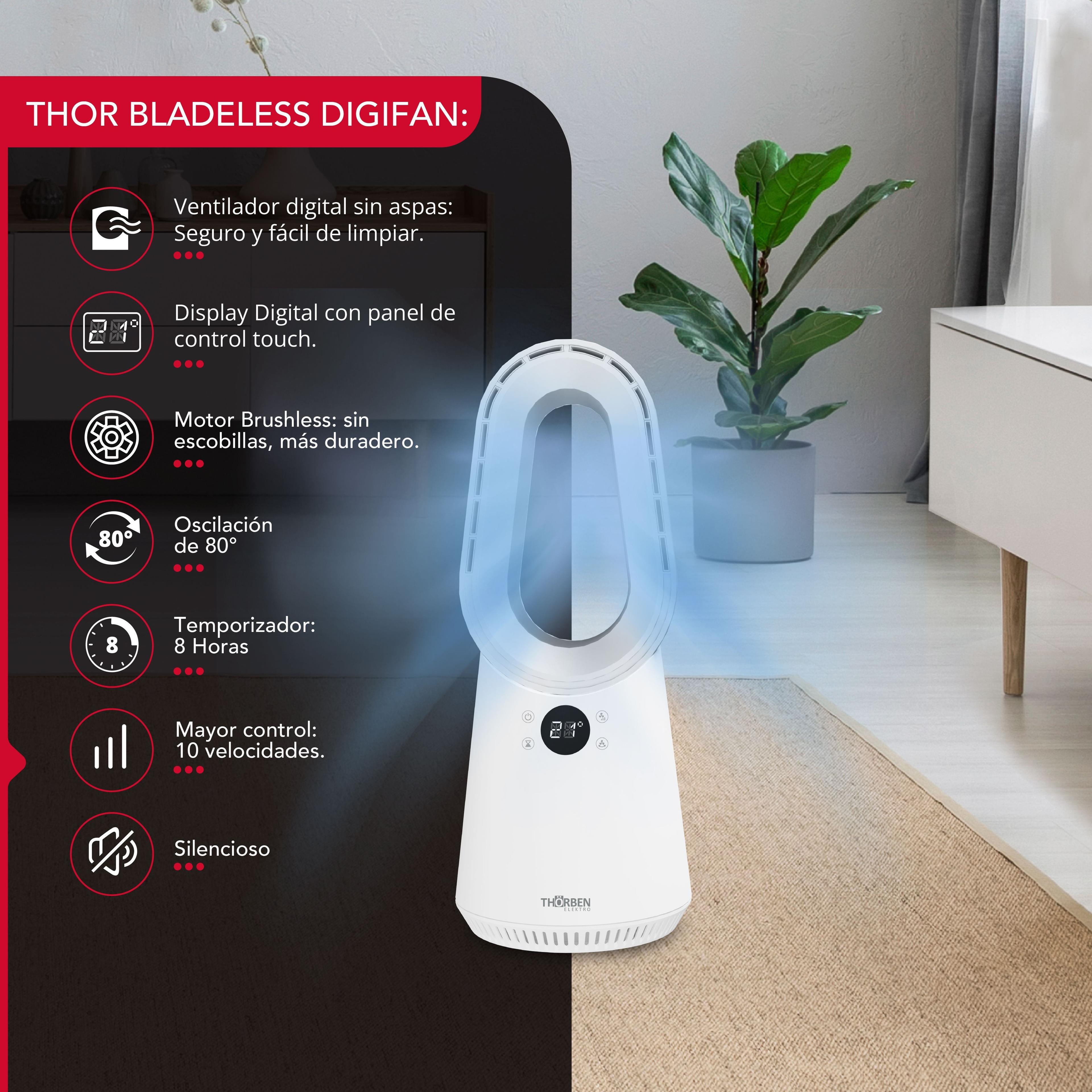 Ventilador Mesa Sin Aspas Digital Thor Bladeless DigiFan-1