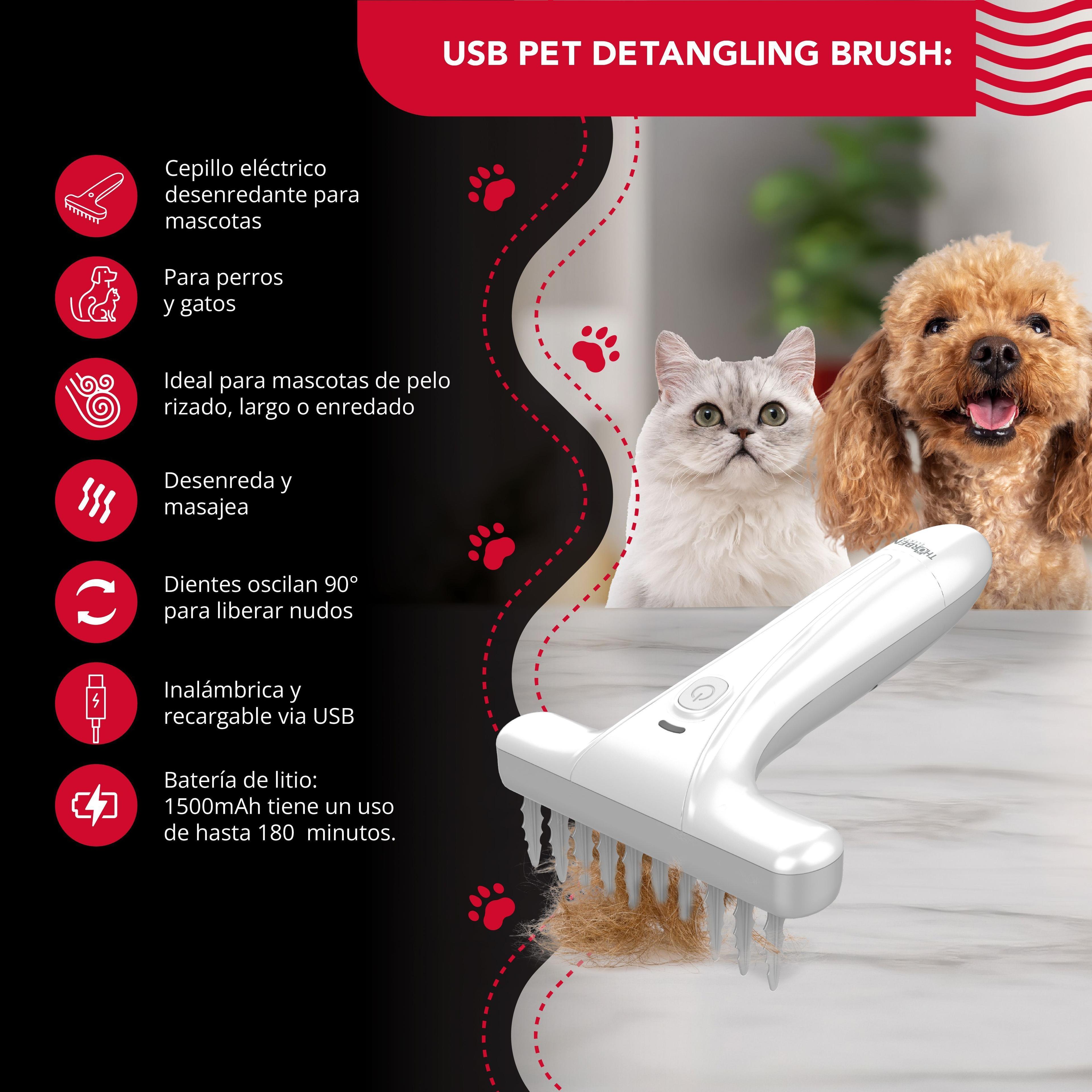 Desenredador de Pelo Thor Electrico USB Pet Detangling Brush-1