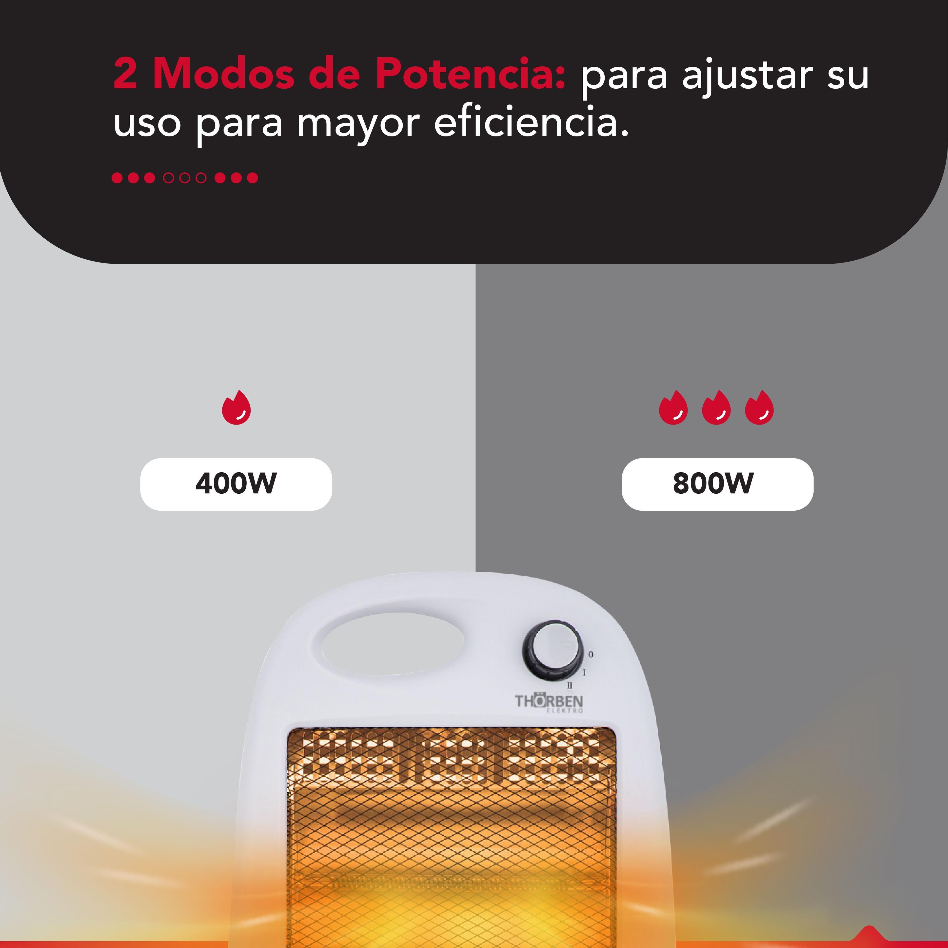 Estufa Eléctrica 2 potencias 400W-800W Thor Carbón Heat -3