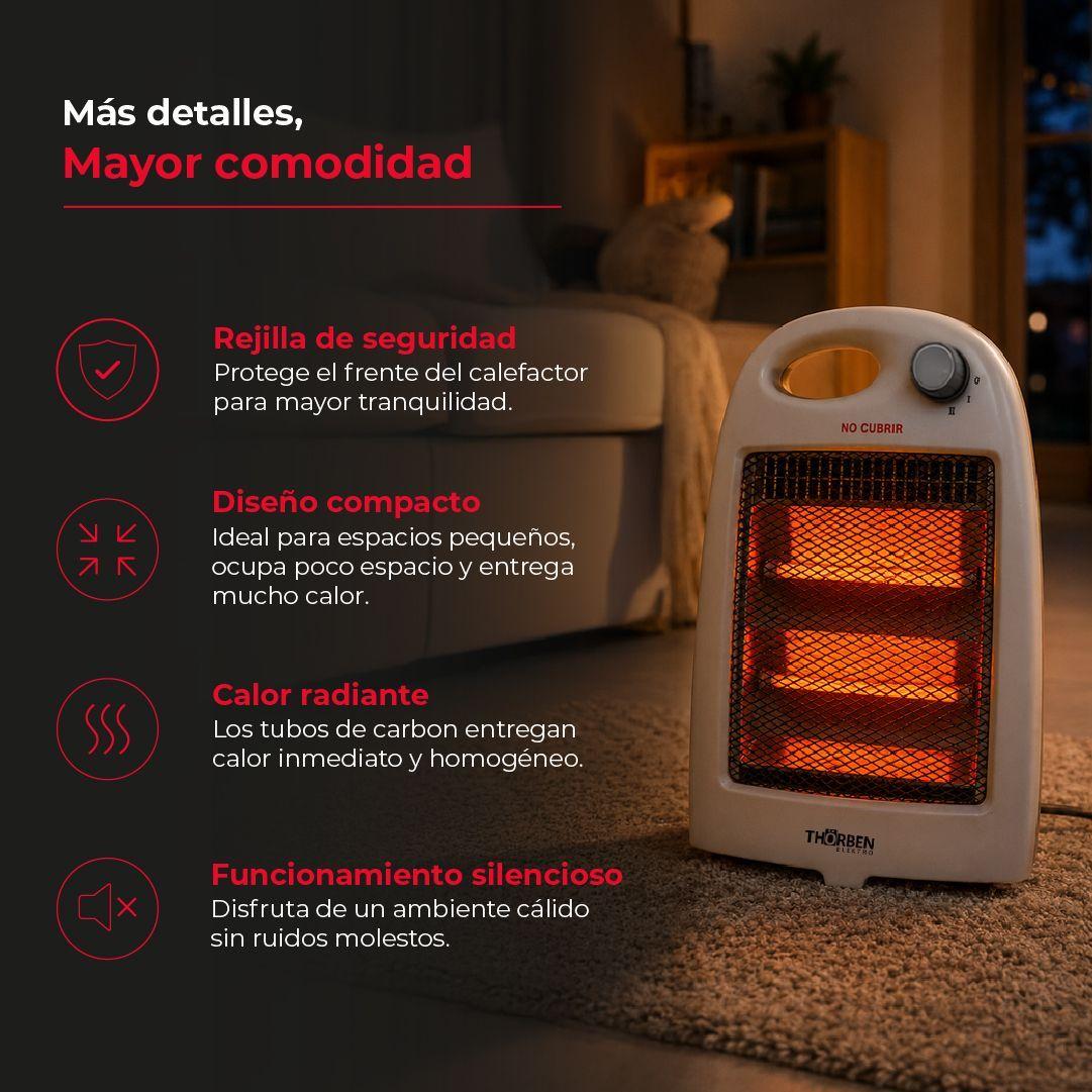 Estufa Eléctrica 2 potencias 400W-800W Thor Carbón Heat -2