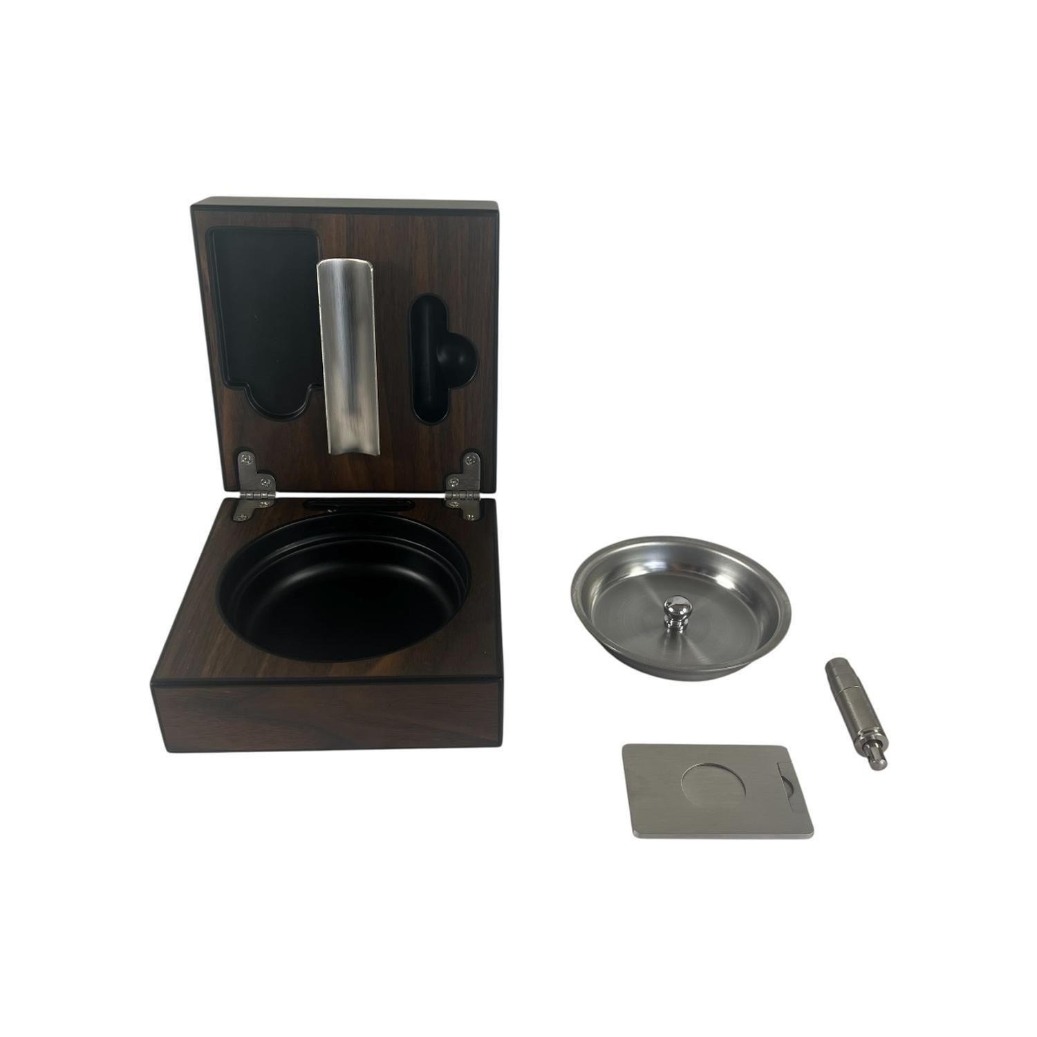 Set Cenicero Cafe para Puros con Cortador y Punch-3