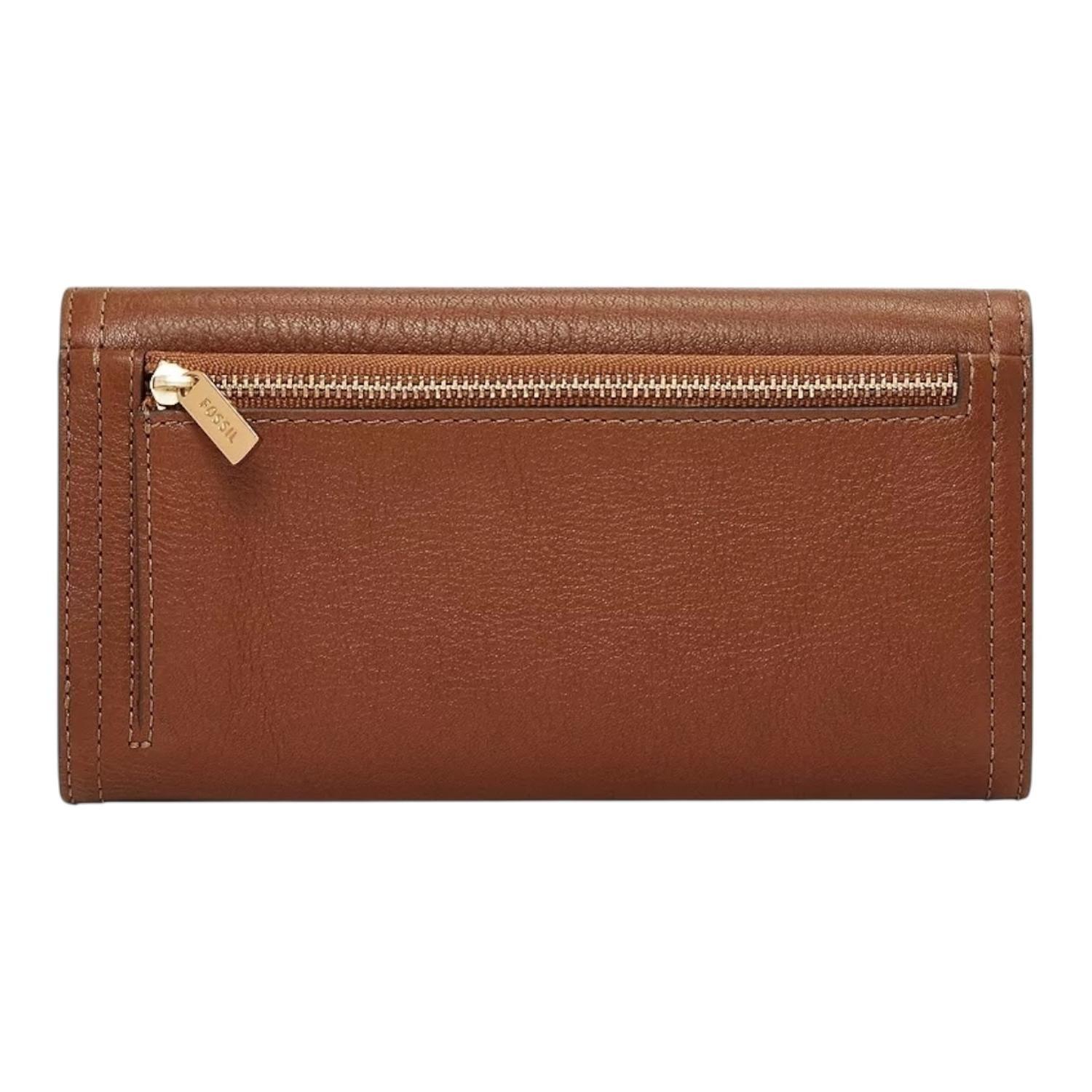 Billetera Mujer Fossil Cuero Logan Flap Clutch SL7833200-2