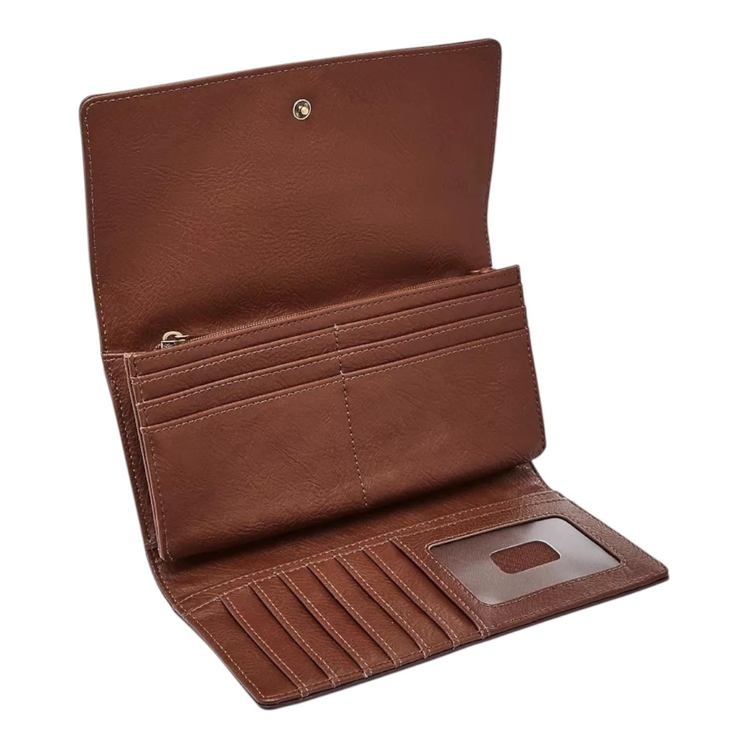 Billetera Mujer Fossil Cuero Logan Flap Clutch SL7833200-3