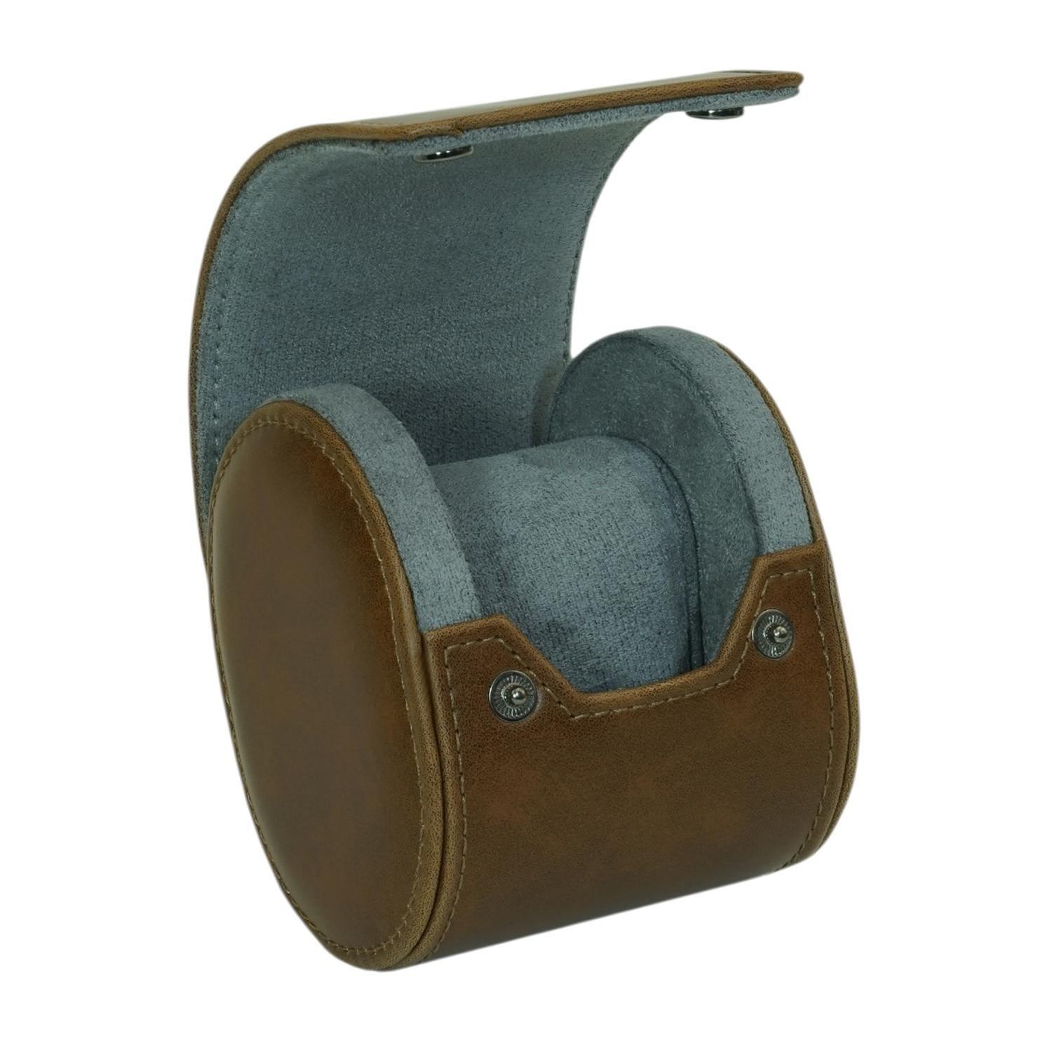 Estuche Reloj Cuero Individual Cafe-2