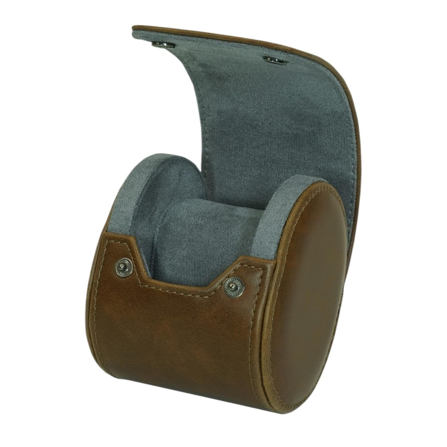 Estuche Reloj Cuero Individual Cafe-5