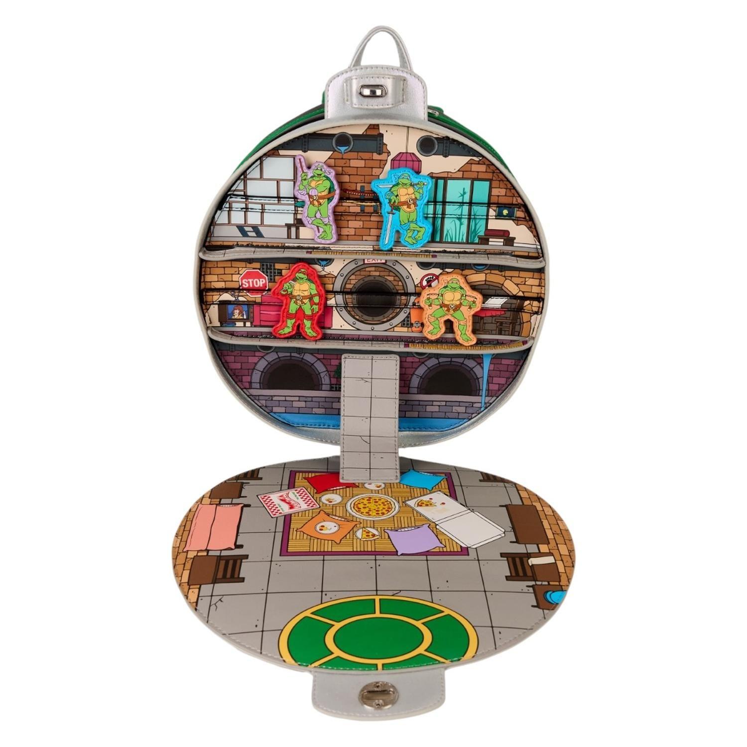 Mochila Loungefly Hombre Ninja Turtles Lair Manhole-2