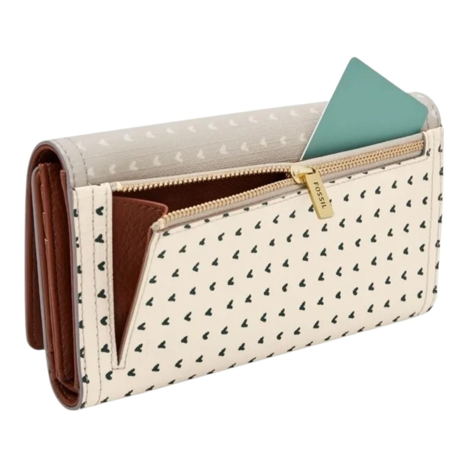 Billetera Mujer Fossil Logan Hearts SL7832745-2