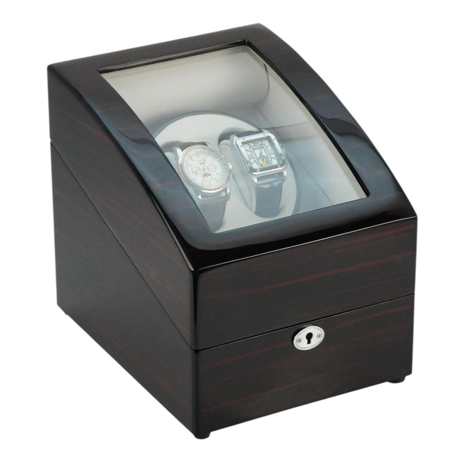 Watch Winder 2 Relojes Ebony Brillo Alto-3