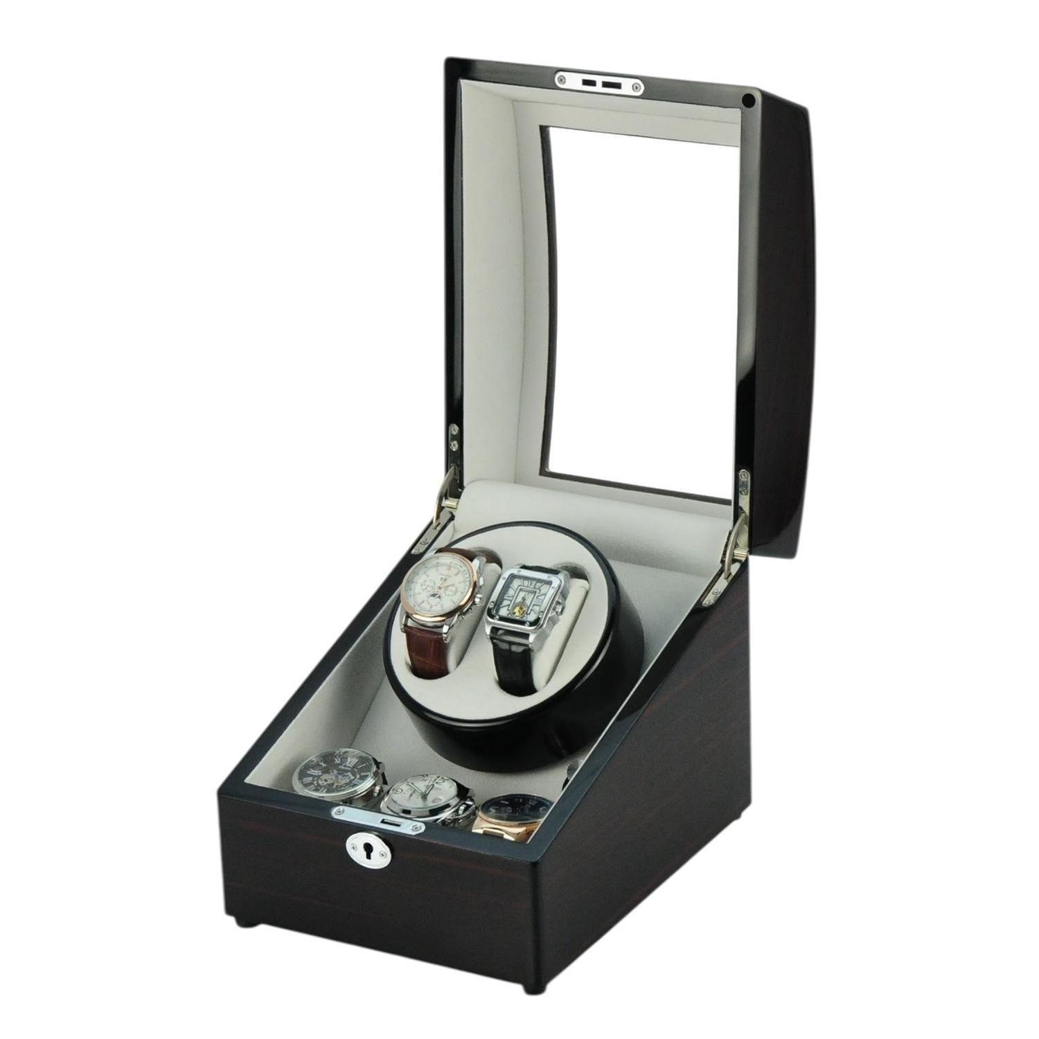 Watch Winder 2 Relojes Ebony Brillo Alto-4