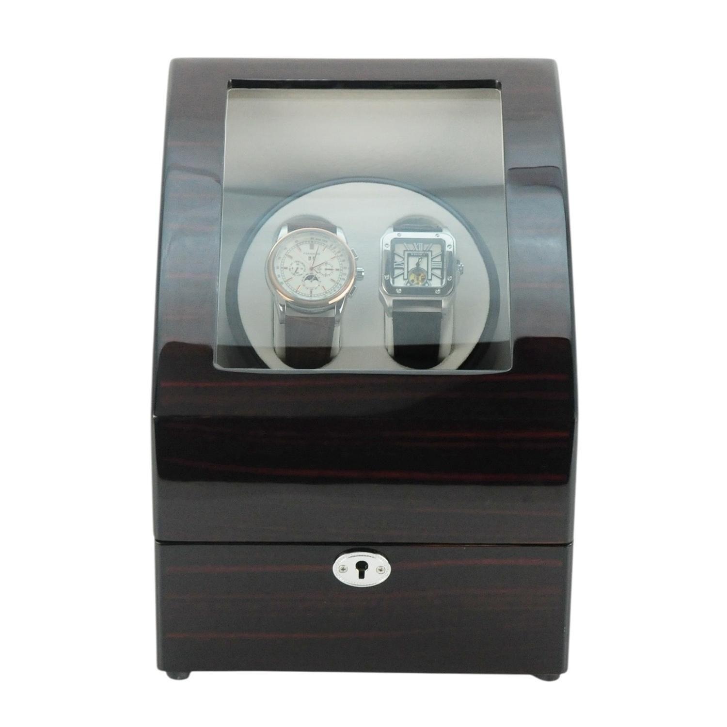 Watch Winder 2 Relojes Ebony Brillo Alto-6