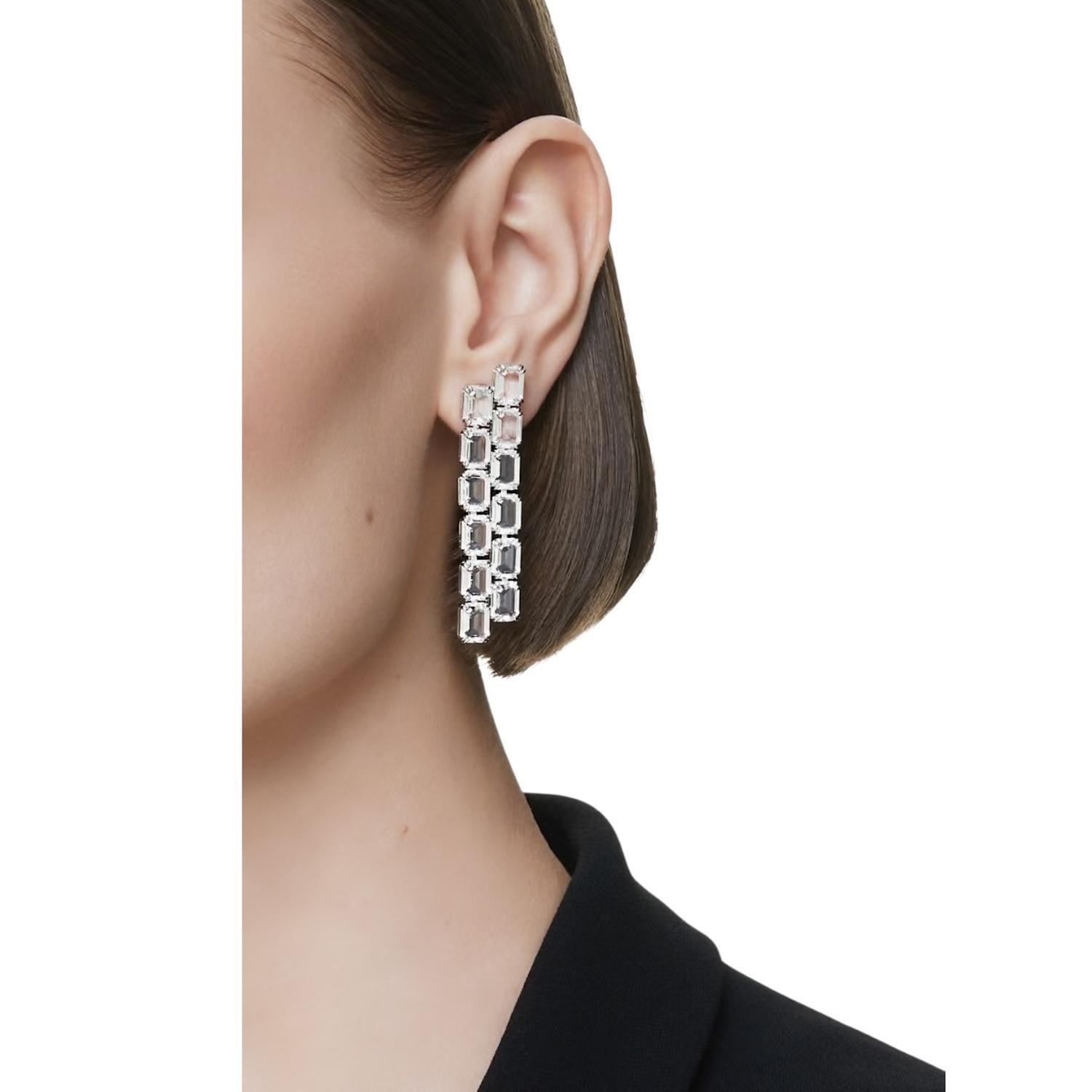 Aros Swarovski Mujer Millenia Clip Earrings Octagon 5696320-1