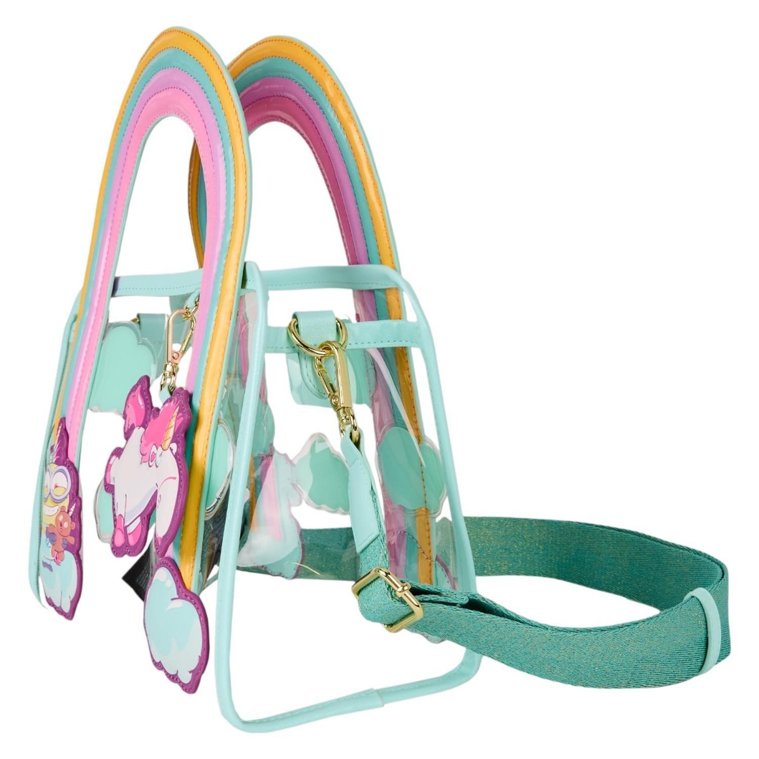 Bolso Loungefly Mujer Minions Unicorn Rainbow Clear-2