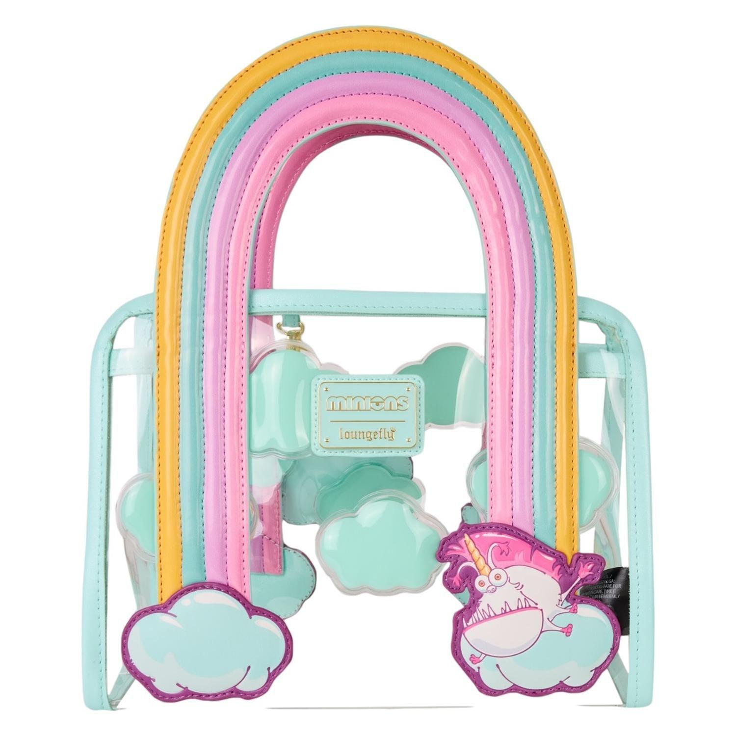 Bolso Loungefly Mujer Minions Unicorn Rainbow Clear-3