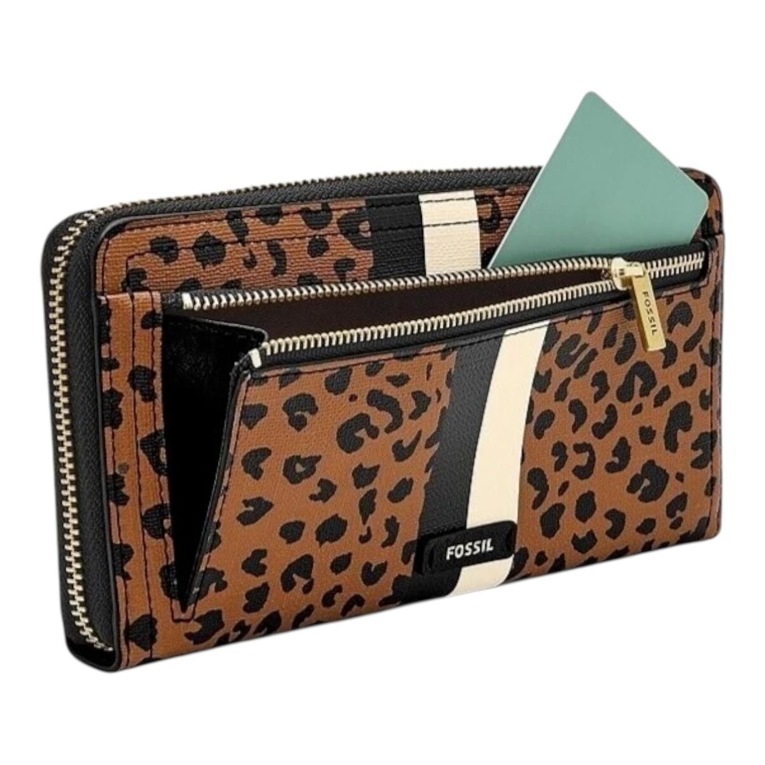 Billetera Mujer Fossil Logan Cheetah SL6353989-2