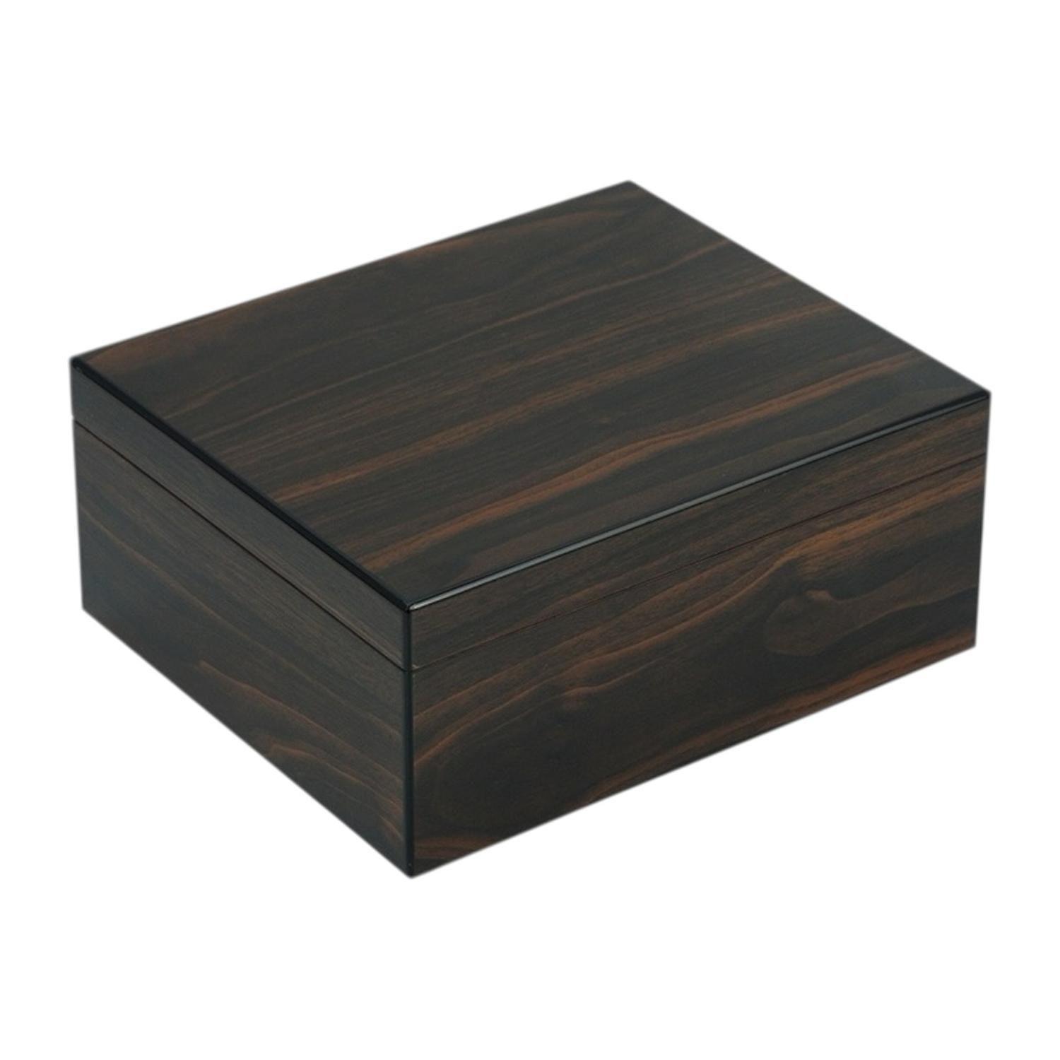 Humidor para 25 Puros Walnut MDF con Higrometro-4