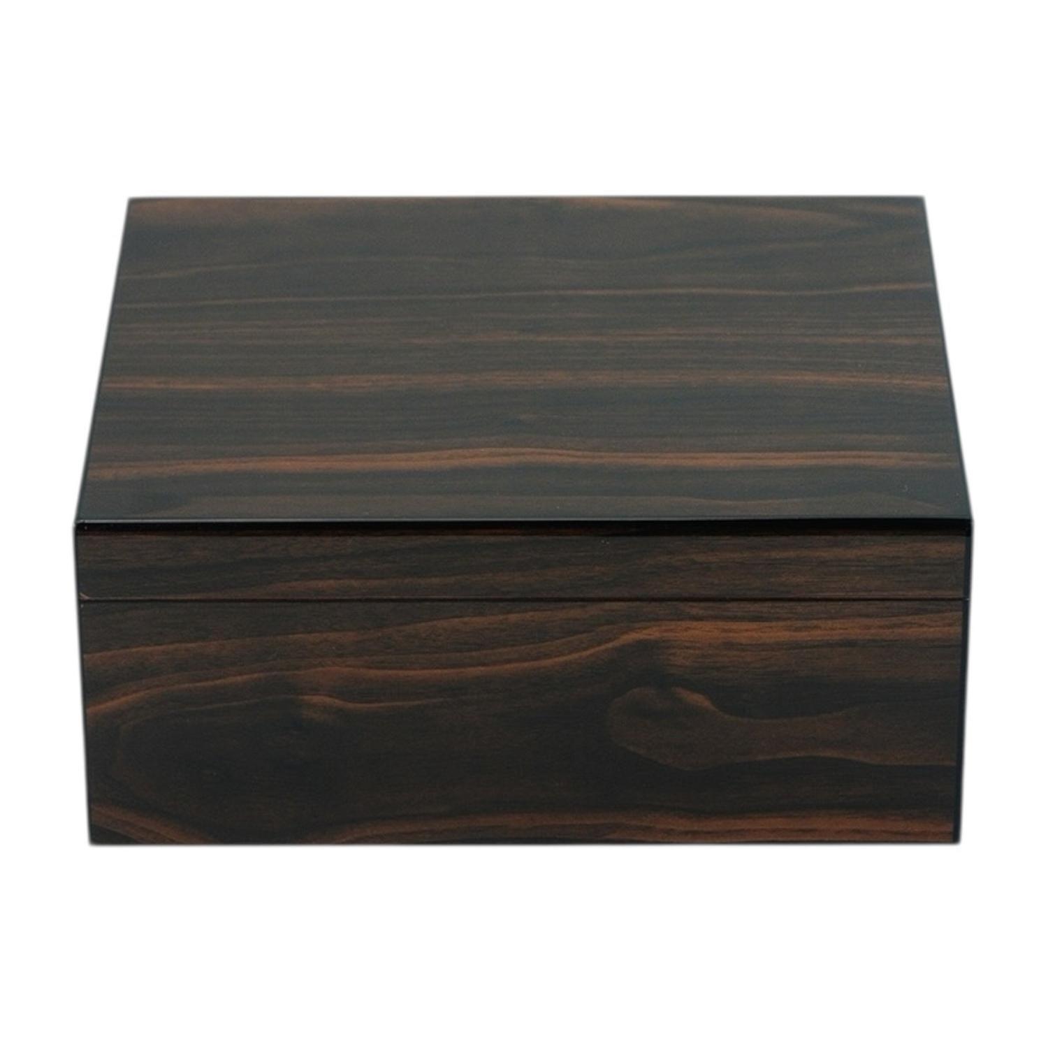 Humidor para 25 Puros Walnut MDF con Higrometro-6