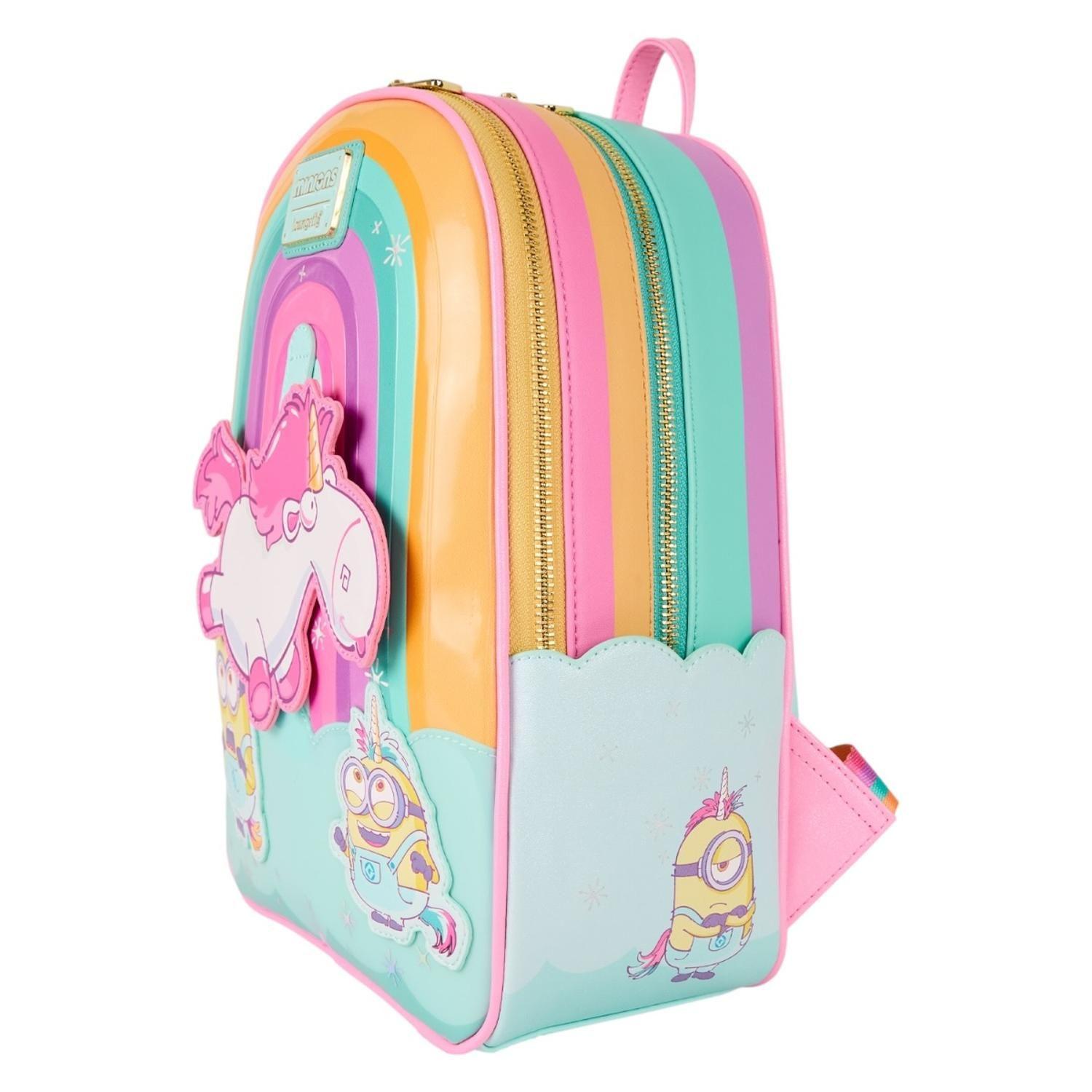 Mochila Loungefly Mujer Minions Fluffy Unicorn Rainbow-2
