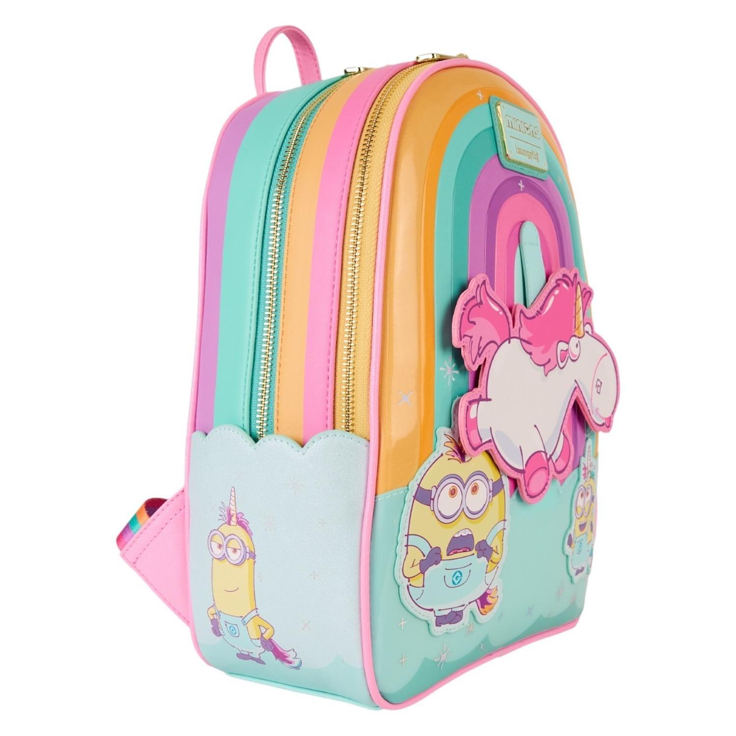 Mochila Loungefly Mujer Minions Fluffy Unicorn Rainbow-3